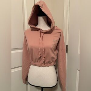 TYC Pink crop exercise hoodie